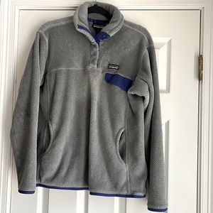 Patagonia grey fleece woman’s L